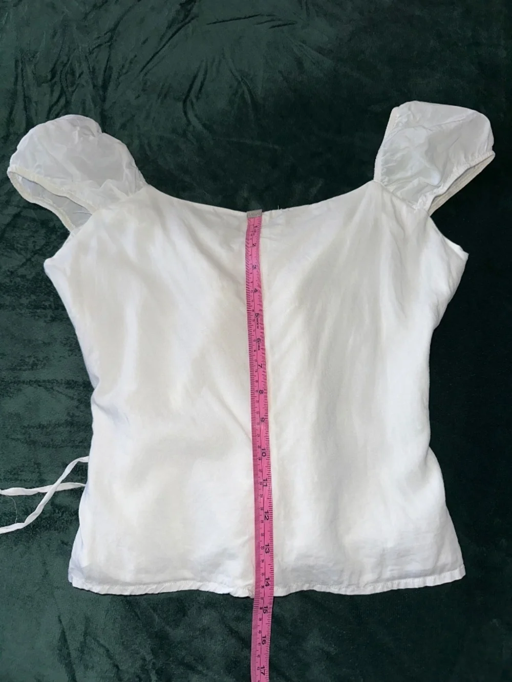 Reformation White corset style Lace up front Milkmaid style top size 10